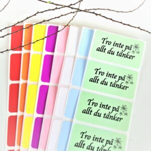 tro inte på allt du tänker - klisteretiketter